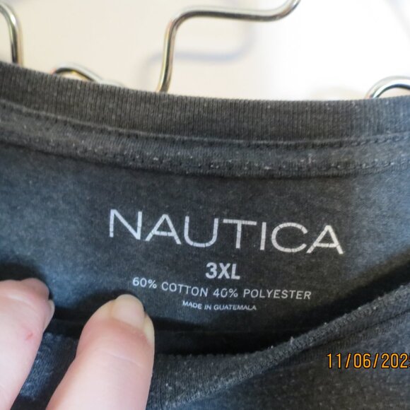 Men's Nautica 3XL Dark Gray Short Sleeve T-Shirt - Picture 2 of 4
